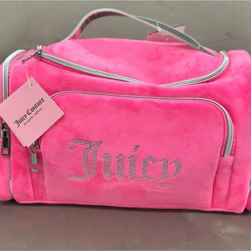 Juicy‎ Couture Ombre Rhinestone Logo Velour Hanging Cosmetic Bag